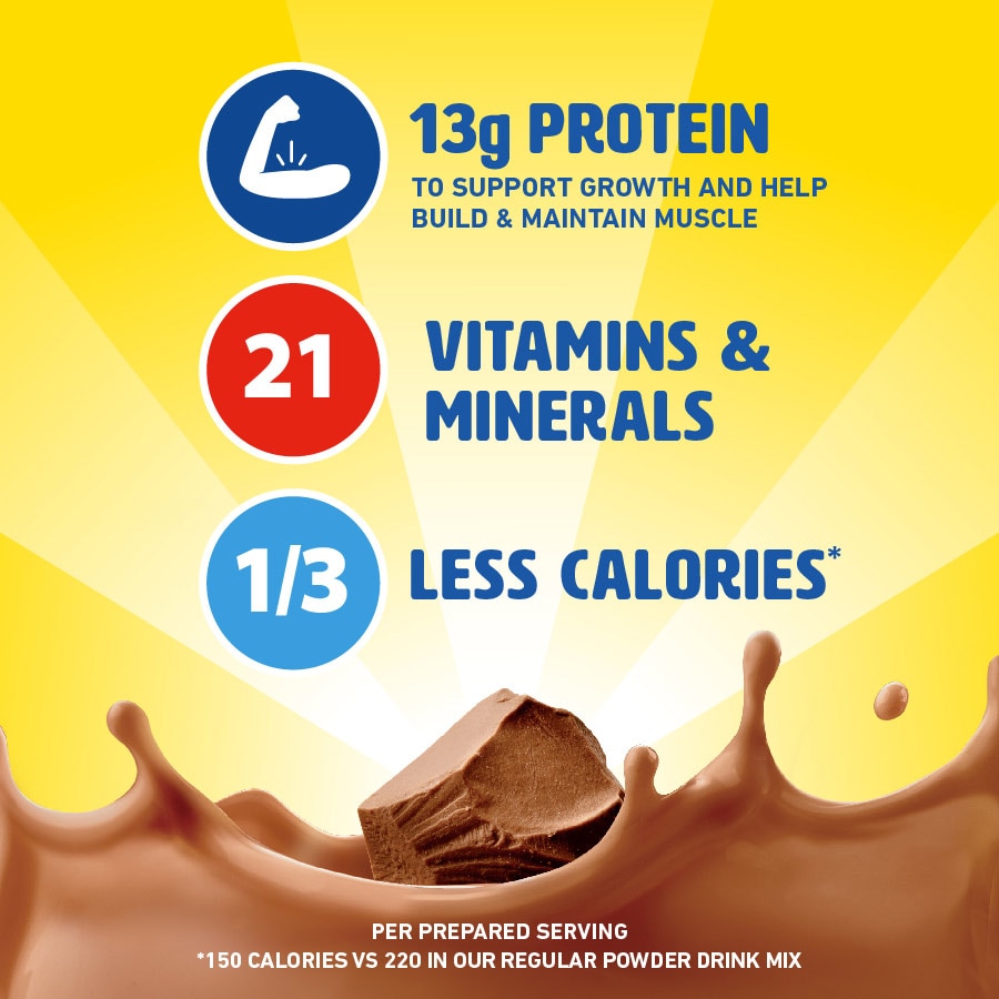 Carnation Breakfast Essentials® 13g protein, vitamins & minerals and less calories