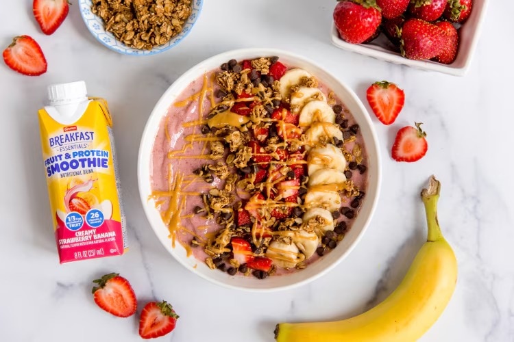 The Ultimate After-School Strawberry Banana Smoothie Bowl